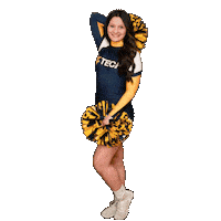 Cheer Cheerleader Sticker by WVU Tech Golden Bears