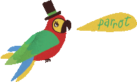 Bird Parrot Sticker by Marcie LaCerte