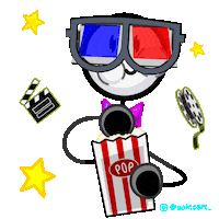 Film Popcorn Sticker