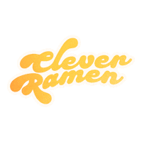cleverramen happy logo ramen clever Sticker
