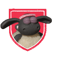 Happy Shaun The Sheep Sticker by Aardman Animations