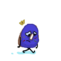 Sad Donut Sticker