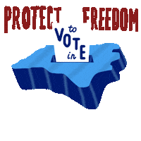 Voting North Carolina Sticker by Creative Courage