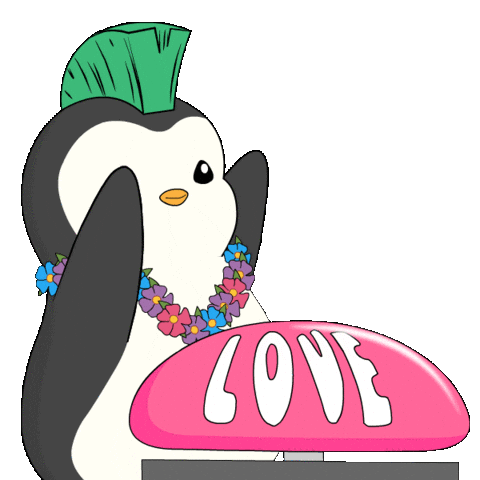 Love It Penguin Sticker by Pudgy Penguins