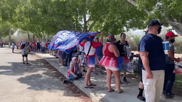Trump Supporters Line Up to Attend Arizona Rally Amid Excessive Heat Warning