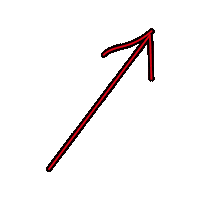 Red Arrow Sticker