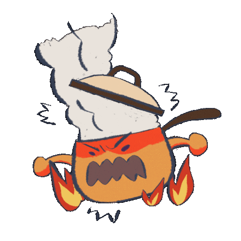 Angry On Fire Sticker