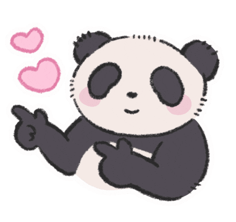 Panda Check Sticker