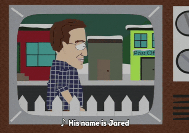 walking jared GIF by South Park 