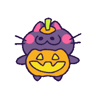 Jack O Lantern Cat Sticker