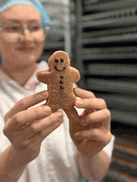 Gingerbread Man Christmas GIF by MamGu Welshcakes