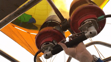 hot air balloon fire GIF by Dani Chase
