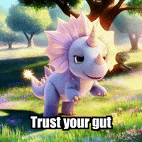 Wisdom Trust Your Gut GIF by Divineasaur