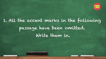 Accent Marks Have Been Omitted