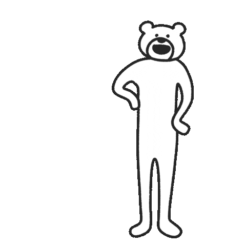 bear ok Sticker by takadabear