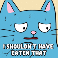 Blue Cat Oops GIF
