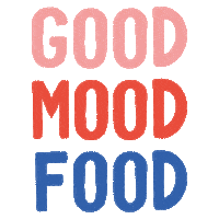 juliewdesign food pink mood blue Sticker