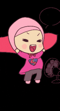 actfily happy pink super hero GIF