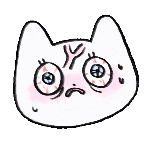 vanil_art giphyupload cat kawaii angry Sticker