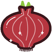 Red Onion Food Sticker by FarmBot