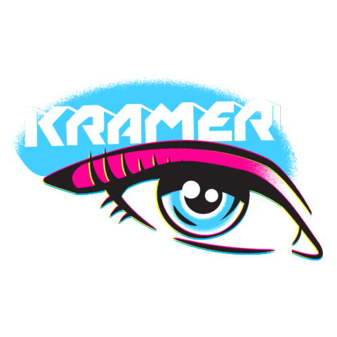 KramerGuitarsUS giphyupload trippy makeup eyes Sticker
