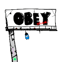 billboard obey Sticker by deladeso