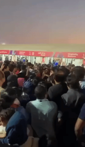 Overcrowding Outside Qatar World Cup Sparks Panic