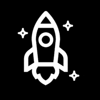 BluhausTalent star stars moon rocket GIF