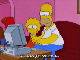 sitting homer simpson GIF