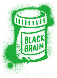 Blackbrain Sticker by BLACK BRAIN CLOTHING