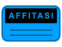 4realstudio casa blu cartello affittasi Sticker