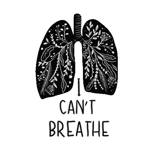 Breathe Black And White Sticker