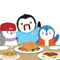 Turkey Dinner Celebration Sticker by Pudgy Penguins