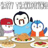 Turkey Dinner Celebration Sticker by Pudgy Penguins