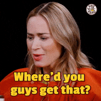 Suspicious Emily Blunt GIF by First We Feast