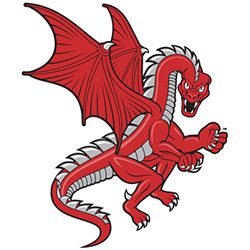 Red Dragons Fire Sticker by SUNY Oneonta