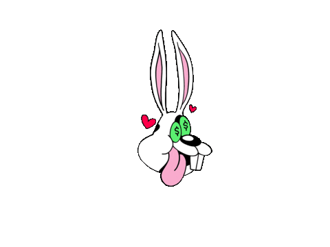 lugosis giphyupload love bunny tattoo Sticker