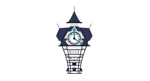 Stratford Clocktower Sticker by Taranaki NZ