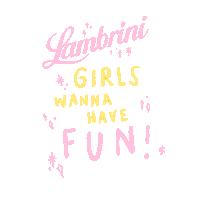 Lambrini fun party excited girls Sticker