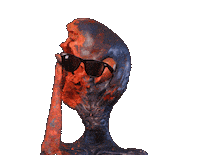 Check Out Extra Terrestrial Sticker by The Horror Section