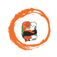 dZi_Foundation love hug 2022 sushi Sticker