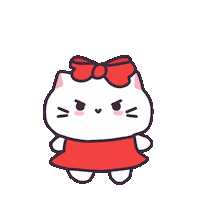 yeon_boraaa cat twinkle ribbon 고양이 Sticker