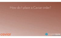 Caviar Faq GIF by Coupon Cause