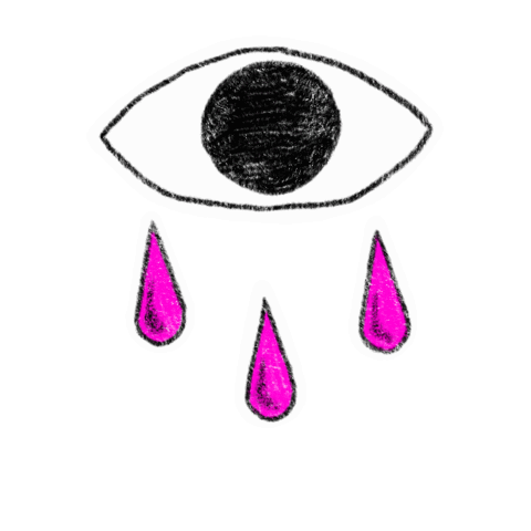 Sad Eye Sticker by Fabiola Lara / Casa Girl