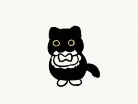 Black Cat Running GIF