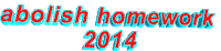 Abolish homework 2014 Sticker by AnimatedText