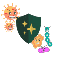 mukuraceramics coronavirus battle knight shield Sticker