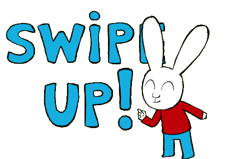 Swipe Up Sticker by Simon Super Rabbit