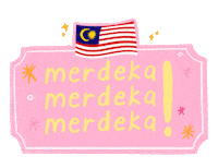 Malaysia Merdeka Sticker by Nita Cosmetics