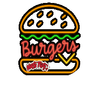 Burger Sticker by niftyfiftys